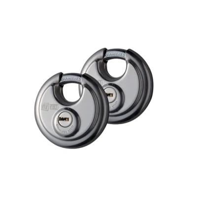 Image of Van Vault Stainless Steel Disc Padlock Twin Pack 70mm