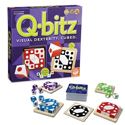 Image of Mindware Q bitz Miniature Game Ages 6+ 2 4 Players 20 Minutes Playing Time