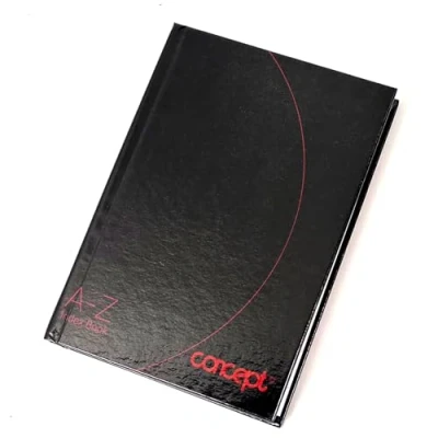 Image of A6 Index Book Address Notebook A Z Notes Organiser Tabbed Hard Cover Pocket Small Pad Ruled 192 Pages