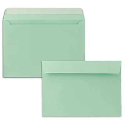 Image of 50x envelopes DIN C5 vanilla (cream) 16.2 x 22.9 cm self adhesive elegant for large invitations and cards birthdays or weddings