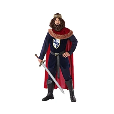 Image of Atosa 61390 Costume Medieval King Man XL Red Carnival, Men, Solid