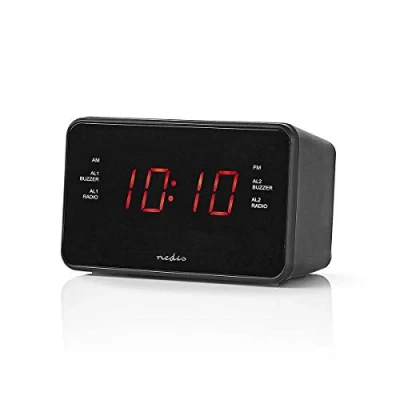 Image of NEDIS 0.9&#039;&#039; FM Digital LED Alarm Clock Radio