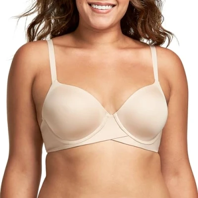Image of Maidenform Women&#039;s One Fabulous Fit 2.0 Tailored Demi Bra Half Cup, Paris Nude, 36A