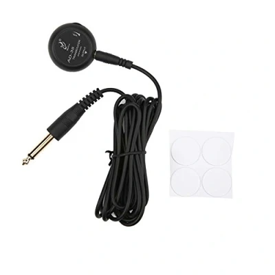 Image of Mini Piezo Pickup, Contact Microphone Transducer for Acoustic Guitar Violin Ukelele