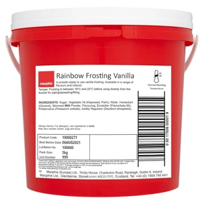 Image of Macphie Rainbow Frosting Vanilla 5kg