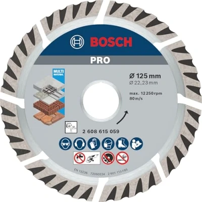 Image of Bosch Professional 1x Diamond Cutting Disc &#039;Standard for Universal&#039; (Concrete, Stone, Tile, Ø 125 x 22.23 mm, Accessories Angle Grinder)