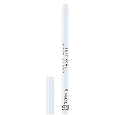 Image of Rimmel Soft Kohl Kajal Professional Eyeliner Pencil, 1.2 g,Pure White (Pack of 3)