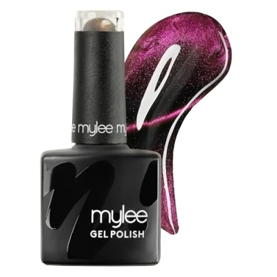 Image of Mylee Cat Eye Gel Nail Polish 8ml [Amulet] Magnetic, Glitter, Holographic, UV/LED Art Manicure Pedicure, Professional, Salon &amp; Home Use, Long Lasting Easy to Apply, Vegan Cruelty Free