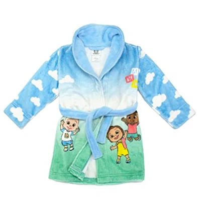 Image of Cocomelon Toddler Boys JJ Playtime 3D Plush Robe, Bus, 3 Years