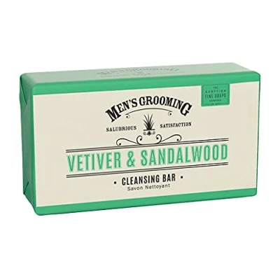 Image of Men&#039;s Grooming by The Scottish Fine Soaps Company Vetiver &amp; Sandalwood Body Bar 1 x 220g