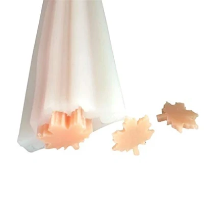 Image of Maple Leaf Shape Silicone Soap Mold Mousse Cake Roll Chocolate Gypsum Baking Tool Making Mould, Long Tube Column Mould Column, Candle Clay Craft Mold, Foundant