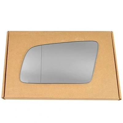 Image of Less4spares Wing Mirror Glass Left Compatible with BMW 5 Series 6 2003 2010 STICK ON Passenger Near Side Blind Spot