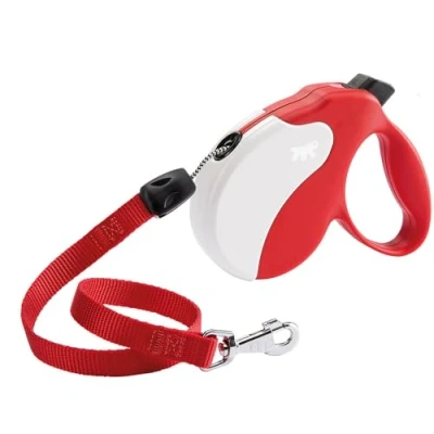 Image of Ferplast Retractable Dog Lead Extendible Leash AMIGO CORD L, Folding cord, 5 m, max 50 kg, Red