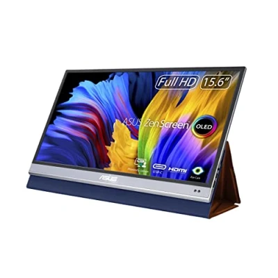 Image of ASUS ZenScreen OLED Portable Gaming Monitor 15.6&quot; 1080P FHD Laptop (MQ16AH) USB C &amp; HDMI Travel Monitor, w/Smart Cover, External For PC Macbook Phone PS4 Switch