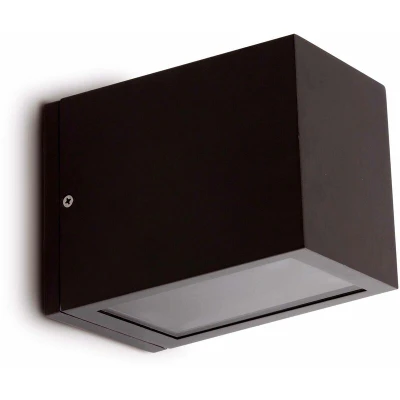 Image of Lacre 1 Light Outdoor Wall Dark Grey IP54, E27