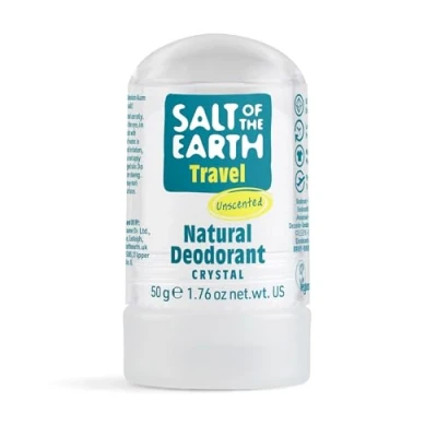 Image of Salt of the Earth Travel Sized Natural Deodorant Crystal Fragrance Free, Vegan, Long Lasting Protection, Leaping Bunny Approved Unscented 50g