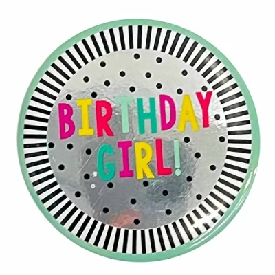 Image of amscan 9912103 BIRTHDAY GIRL BADGE
