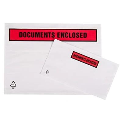 Image of Pack of 100 Document Enclosed Wallets (A7 (100mm x 125mm) Printed)
