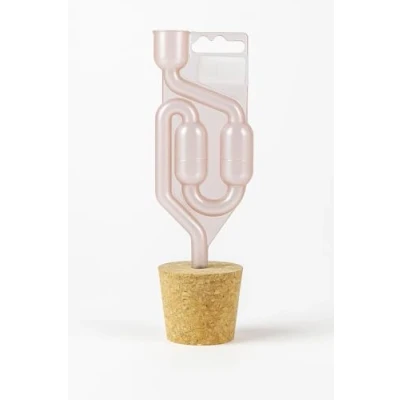 Image of BORED CORK Bung 56/46mm + AIRLOCK Bubbler, with Hole, Bungs, Demijohn, Cork, Stopper, Carboy, Home Wine, Wine Fermentation, Homebrew