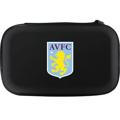 Image of FOCO Officially Licensed Aston Villa Football Club Villans FC Dart Case Storage Wallet, Crest, Black (W481)