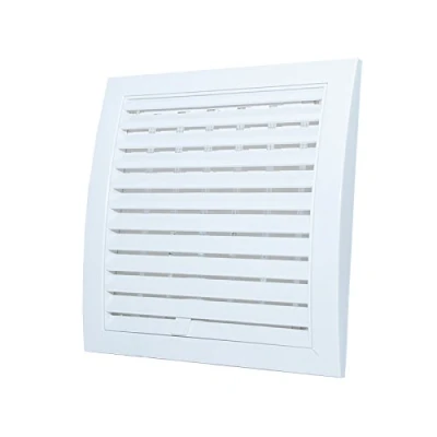 Image of White Air Vent Grille 190mm x with Adjustable Shutter and Fly Screen 7.5&quot; 7.5 inch Ventilation Cover Grid OW7