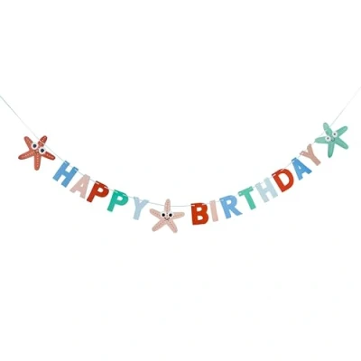 Image of Hootyballoo Whale of A Time Starfish Banner 2M Decoration Birthday Partyware HBWT102