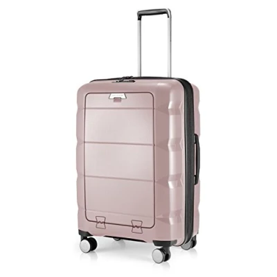 Image of HAUPTSTADTKOFFER Britz Carryon with laptop compartment Hard shell suitcase trolley expandable, TSA, 4 wheels, 55 cm, 34 liters, champagne