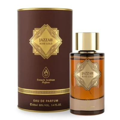 Image of Jazzab Rose Gold Arab Perfume 100ml Woody Amber Oud for Her Eau De Parfum Fresh Scent Spray Women