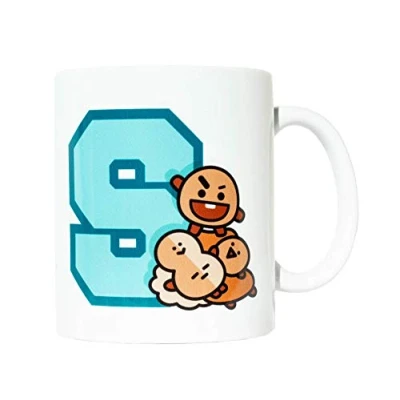 Image of Grupo Erik BT21 Official Merchandise Shooky Ceramic Mug 35 cl 350 ml 3.74 x 3.15 inch 9.5 8 cm Coffee Tea Gifts
