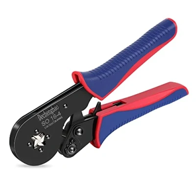 Image of Ferrule Crimping Tool, Dechengbao 16 4 Square Jaw Wire Pliers AWG 30 5 (0.08 16mm²) Terminals Crimper,Ratchet Tools