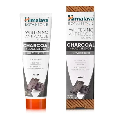 Image of Himalaya, Whitening Antiplaque Toothpaste, Charcoal + Black Seed Oil, Mint, 4.0 oz (113 g)