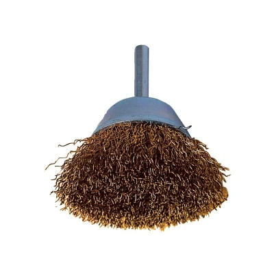Image of York 30SWG Shaft Mounted Brass Coated Cup Brush 50 X 10MM