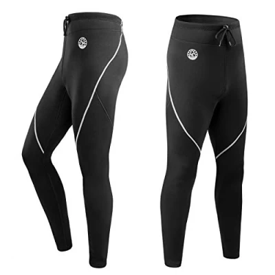 Image of Men&#039;s Wetsuit Pants, 1.5mm Neoprene Long Pants for Surfing Kayaking Swimming Diving Canoeing (Grey, 4XL)