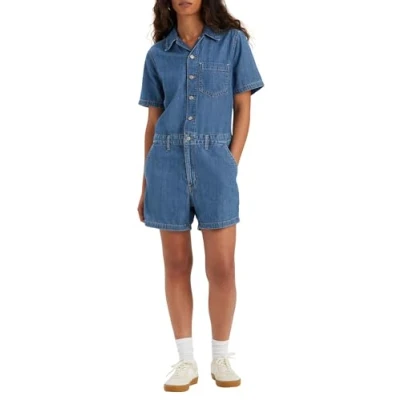 Image of Levi&#039;s Heritage Romper Jumpsuit, Women&#039;s, Size: Medium, Playday jumpsuit