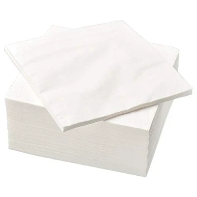 Image of White Paper Napkins Dinner Napkin 2ply Soft 40x40cm Tissue Hand Towels Party Serviettes (100)