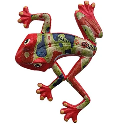 Image of Frog Of Gozo Island Malta 3D Fridge Magnet Travel Souvenir Gift Home Kitchen Decoration Magnetic Sticker, Refrigerator Collection