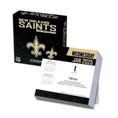Image of Turner Sports New Orleans Saints 2025 Box Calendar (25998053049)