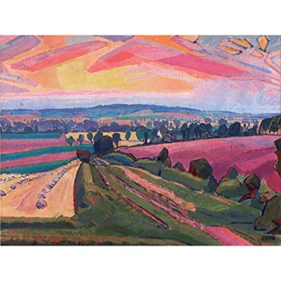 Image of Fine Art Prints Spencer Gore The Icknield Way Large Wall Print Canvas Premium Poster Mural, 18 x 24 inches