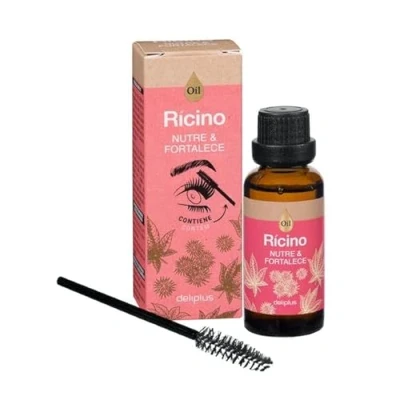 Image of Castor Oil 30 ml. Deliplus nourishes and strengthens contains applicator.