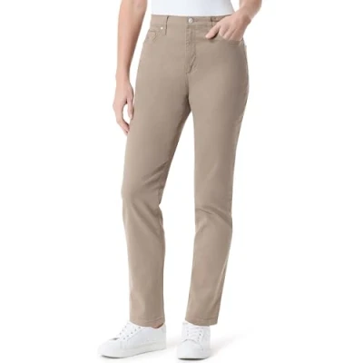 Image of Gloria Vanderbilt Women&#039;s Amanda Classic High Rise Tapered Jean Standard, Hazelnut, 8 Short