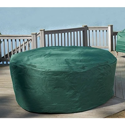 Image of Garden Mile® Durable Waterproof Green Large 4 6 Seat Round Patio Furniture Set UV Protection Cover 166cm x 86cm