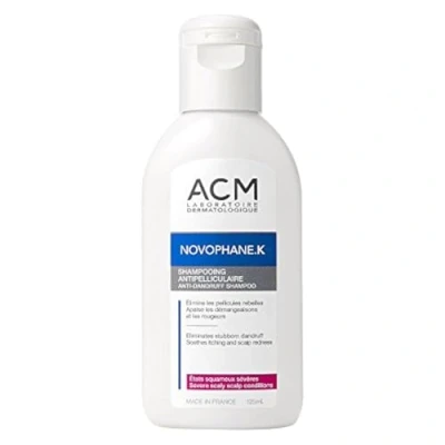 Image of ACM Laboratoire Dermatol Ogique Ships to Worldwide by novophane K Anti Dand Ruff Treatment Shampoo 125 ml