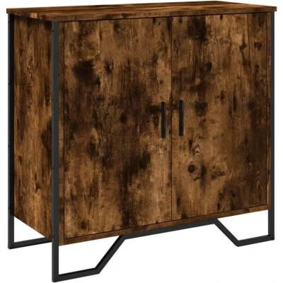 Image of vidaXL Sideboard Smoked Oak 78x35.5x74.5 cm Engineered Wood