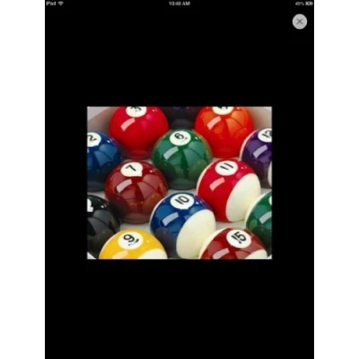 Image of Spots &amp; Stripes Pub Pool Table Balls; 2 inch , with 1 7/8 cue ball
