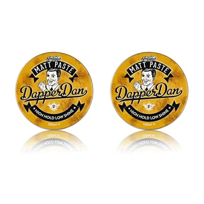 Image of Dapper Dan Matt Paste, High Hold Low Shine Hair Paste for Men, Adds Texture with Flexible All Styles, Vintage Cologne Fragrance, 2 x 100ml