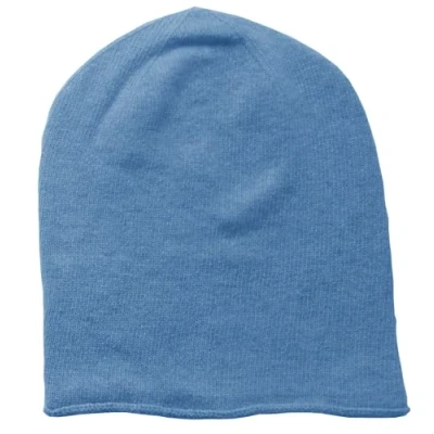 Image of Mississhop Knitted Cashmere Beanie Hat Slouch/XXL Scarf/Gloves Wool Cashmere, Blue_Hat, One Size