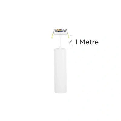 Image of Accentplus 235mm Dia 65mm GU10 LED Recessed Track Mounted Suspended Pendant Integral
