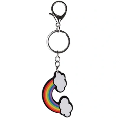 Image of Stands Out, Supplying Outstanding Gifts Rainbow Clouds Cute Novelty Keyring Bag Tag Charm