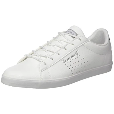 Image of Le Coq Sportif Women&#039;s Agate LO S LEA/Metallic Trainers, White Optical Old Si, 3.5 UK