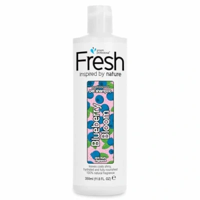 Image of GROOM PROFESSIONAL FRESH Blueberry Bloom Dog Shampoo Deep Cleansing for Smelly Dogs Nourishing Formula Itchy Skin Natural to Cleanse and Restore Coat, 350ml